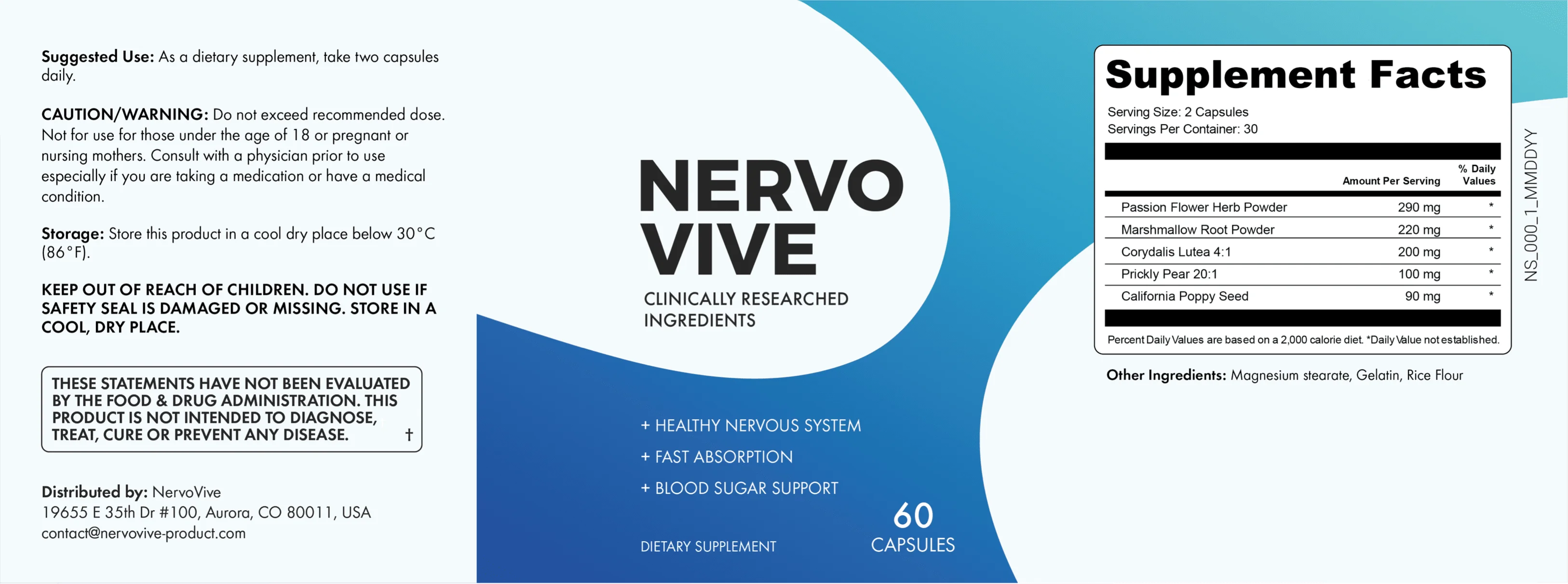 Nervovive Product Label